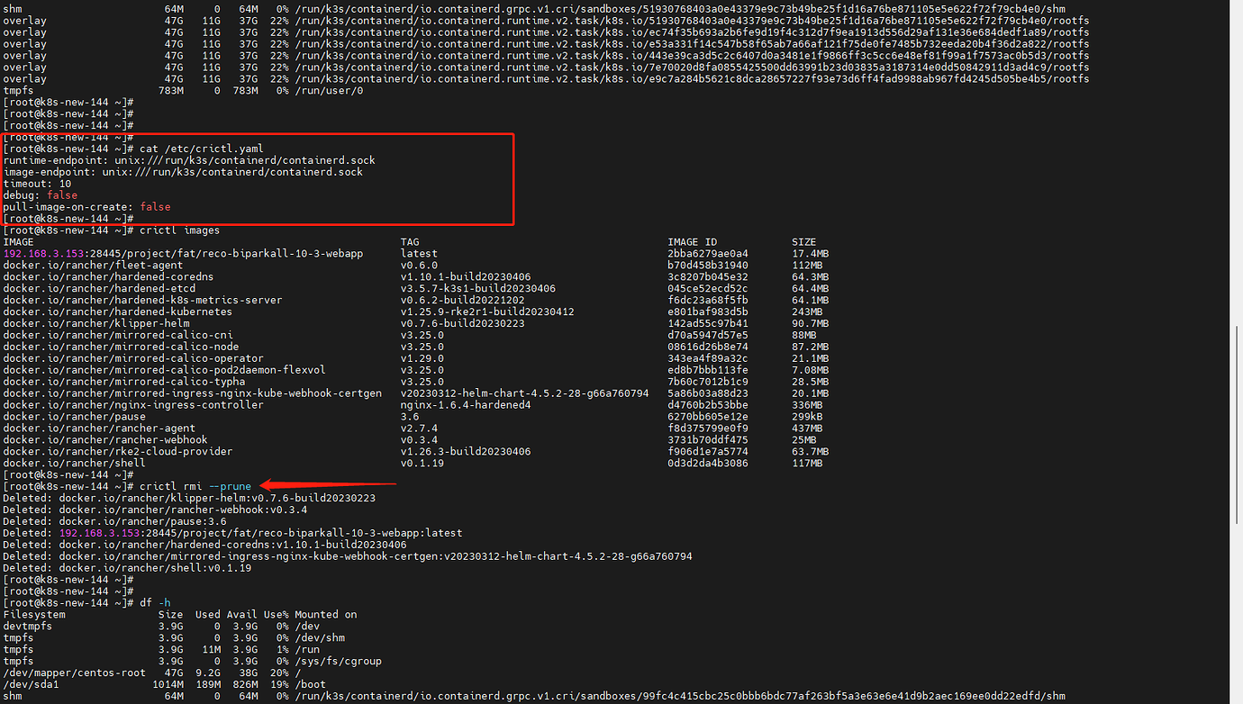 删除镜像，磁盘空间没有减少 RKE2 Rancher 中文论坛
